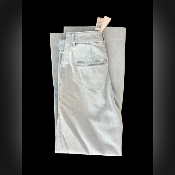 Aritzia Babaton Meetup Wide Leg Beach Blue Denim Pants 4 - Picture 6 of 9